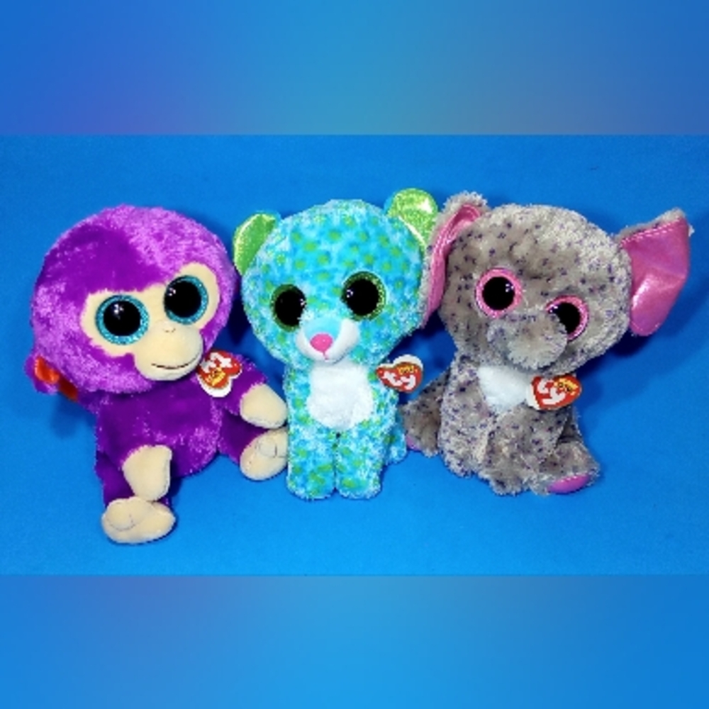 THREE NEW TY PLUSH TOYS